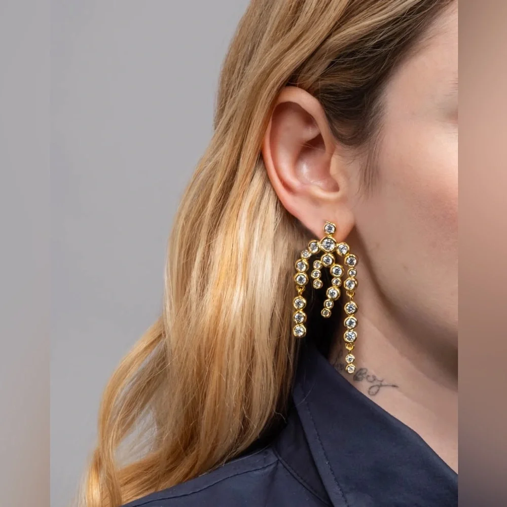 ALEXIS BITTAR • Asterales Gold Chandelier Earring